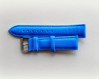 Bracelet 19 cm blue leather ladies watch