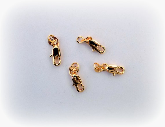 LOT DE 20 grands FERMOIRS MOUSQUETON 16 x 8mm ARGENTES lobster clasps perles