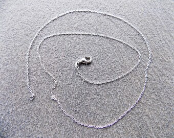 Sterling Silver 925 (sterling silver 925) chain - chain 1 mm - hallmarked 61 cm.