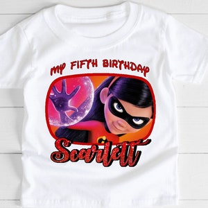Incredibles Birthday Png, Violet Png, Invisible Girl Png, ANY Name Age, Personalized Birthday Party Png, Birthday Girl Png, 680