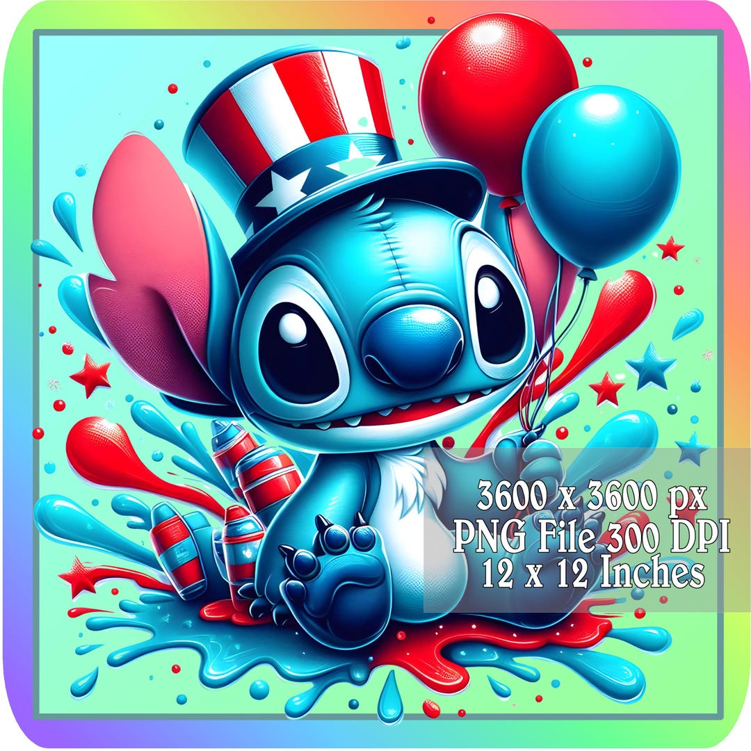 Stitch Png, Stitch 4th of July Image, Liberty Parade Image, Graphic ...