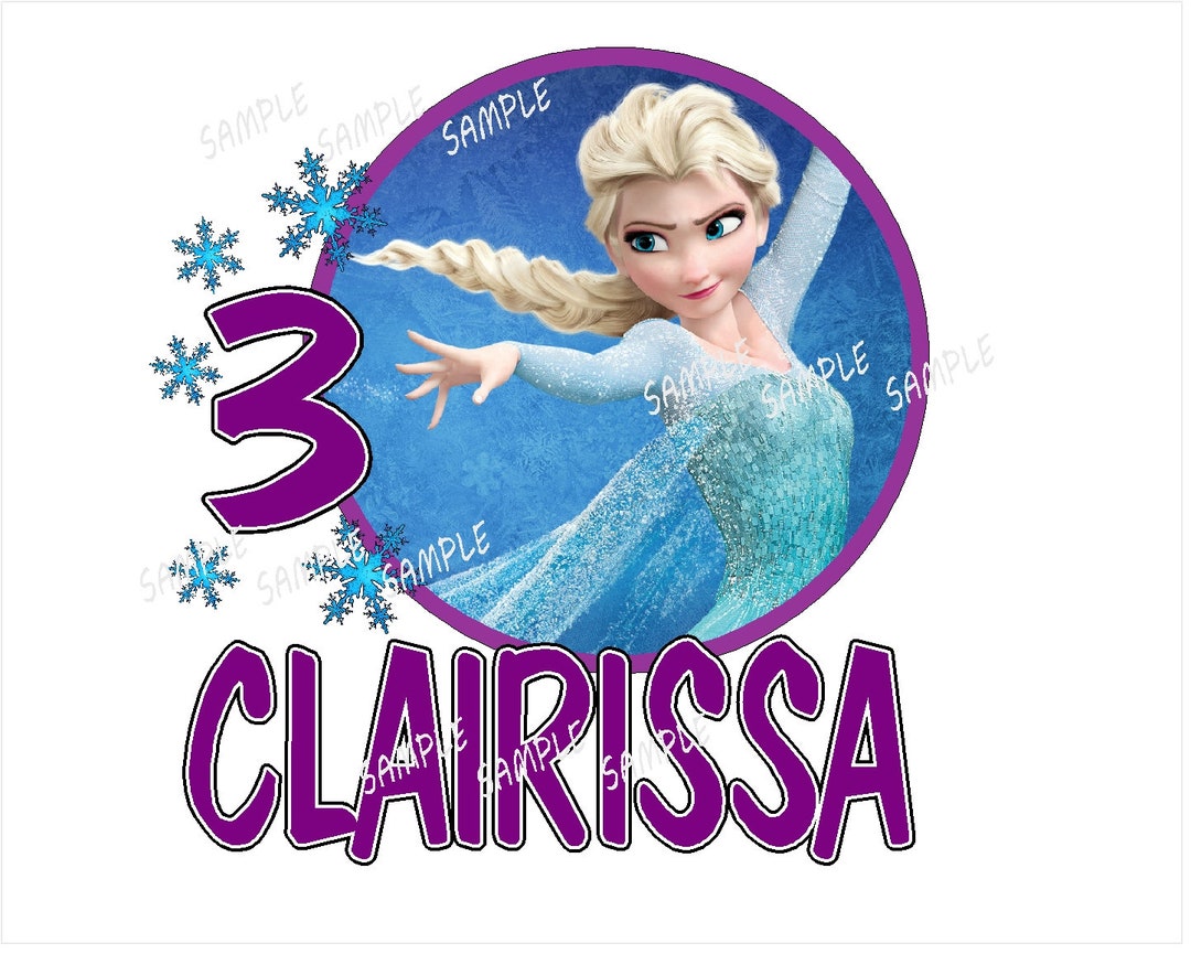 Frozen Birthday Png, Elsa Png, Anna Png, Birthday Girl Png, ANY Name