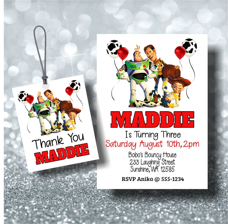 Editable Buzz Woody Jessie Birthday Invitation Template Etsy