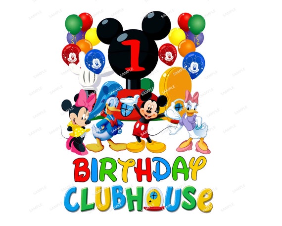 Mickey Mouse Clubhouse Birthday Image Png Digital File 