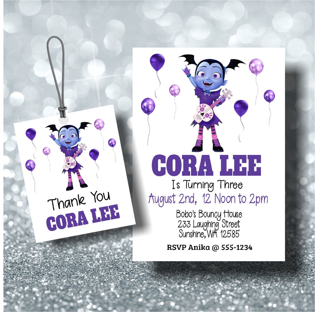 Editable Vampirina Birthday Invitation Template Vampirina - Etsy