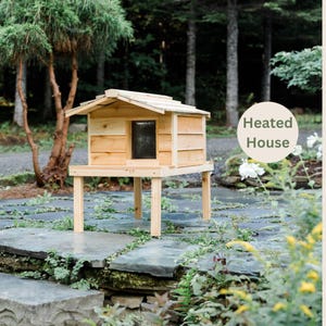 Raised outdoor cat house sale