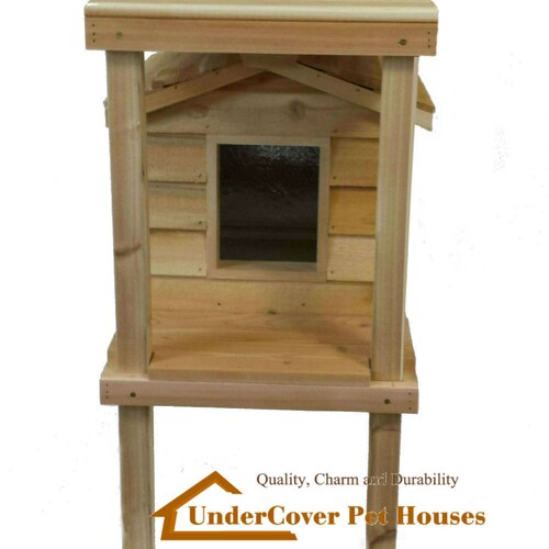 Small Insulated Cat House With Platform and Loft Etsy