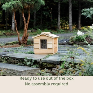 Small Outdoor Cat House – Insulated Feral Cat Shelter for Winter and Summer