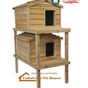 Large Heated Double Decker Cat House Outdoor Cat House/feral Cat House/cat  Shelter/feral Cat Shelter/outdoor Cat House for Winter - Etsy