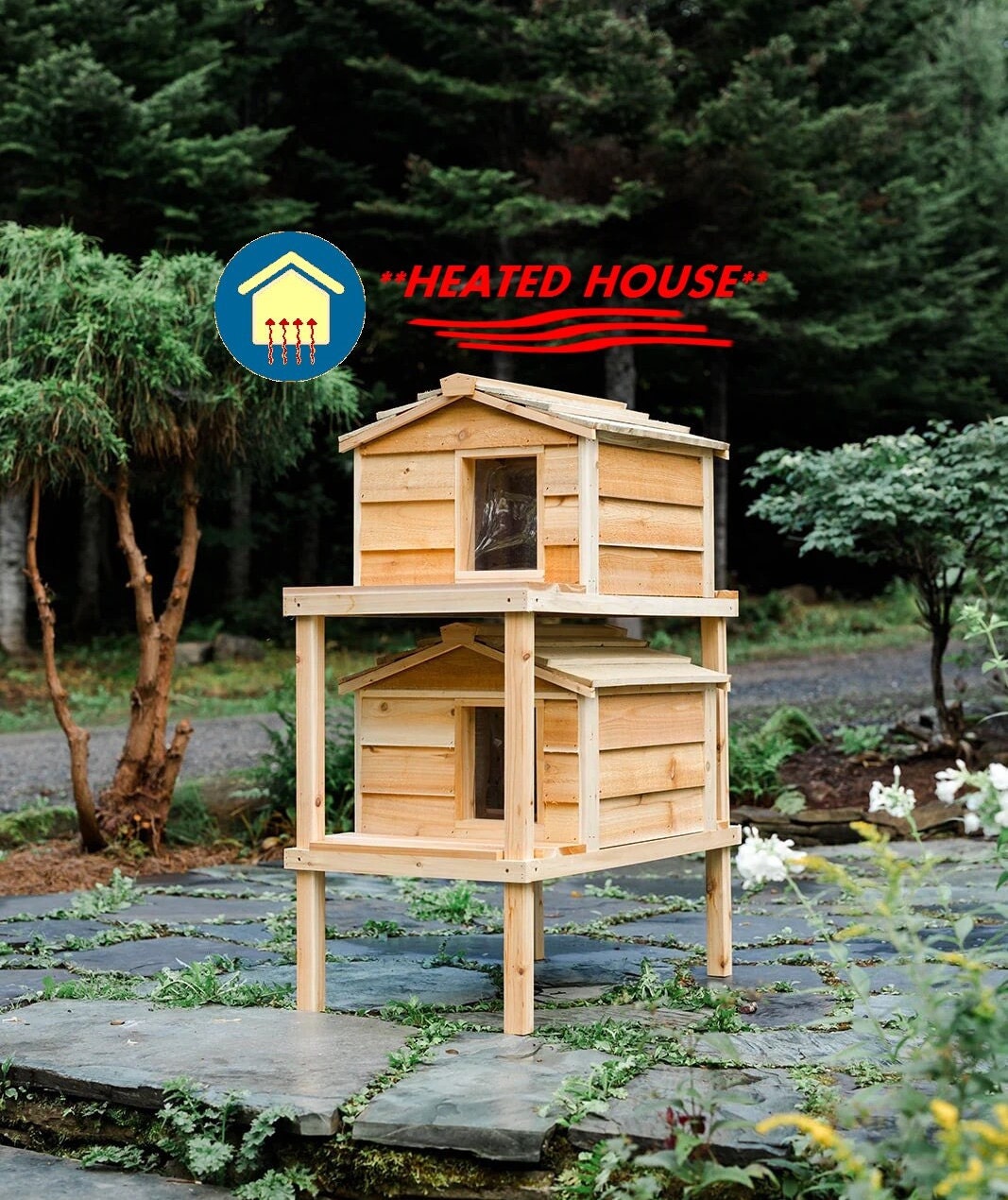 Outdoor Cat House Plans, Unfinished insulated Cat House with Heater  #insulatedcathouse