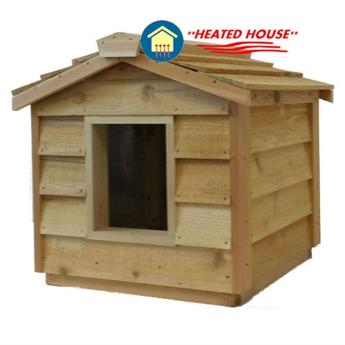 Small Heated Cat House With Platform and Extended Roof Etsy