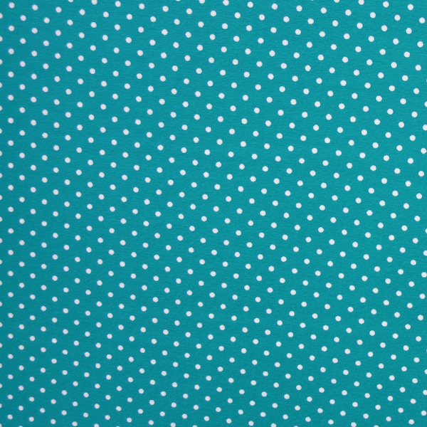 Jersey Pünktchen aquamarin, 50cm, Swafing, Öko-Tex, gepunktet