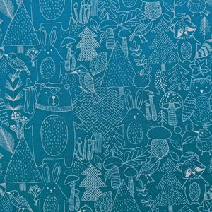 Jersey Waldtiere, 50cm, Hilco Forrest Animal, Öko-Tex, petrol