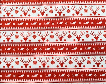 Cotton deer, 50 cm, Swafing, Joel, red, white, Oeko-Tex