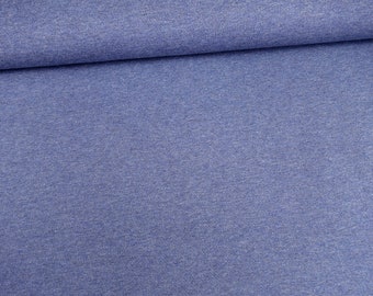 Sweat blau meliert, 50cm, Swafing, Jeansoptik, Öko-Tex