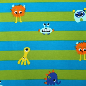 Jersey Monster Fright, 50 cm, Stripes Blue Green, Eco-Tex image 1