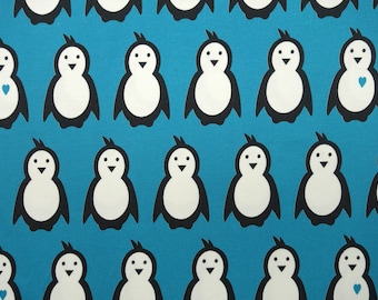 Sweat Pinguine türkis, 50cm, Hilco, Pingu, Öko-Tex, leichter Baumwoll-Sweat