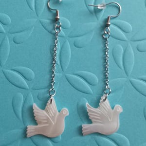 Boucles d'oreilles colombe
