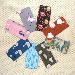 Etui à lunettes, protège lunettes en tissu coton jersey et polaire, fermeture pression