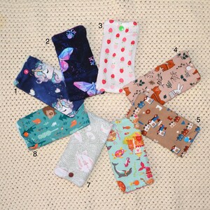 Etui à lunettes, protège lunettes en tissu coton jersey et polaire, fermeture pression