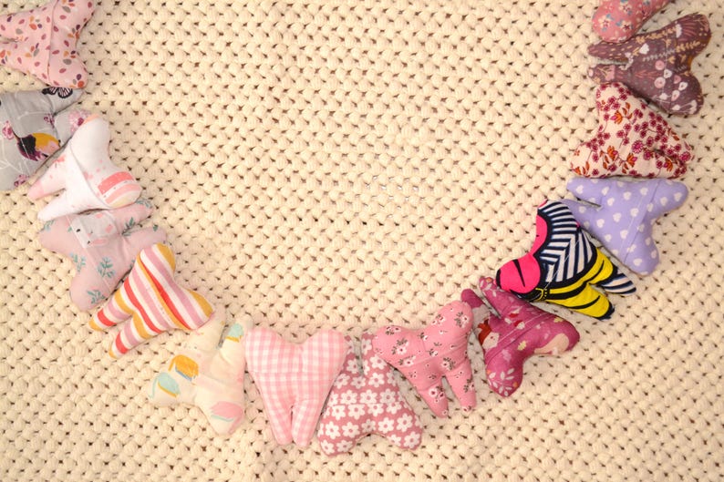 Tooth-shaped cushion for baby teeth, for the tooth fairy or mouse, pink tones image 3