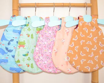 Sleeping bag, baby sleeping bag, blanket, sheets for dolls and baby dolls by Paola Reina, Corolle, Minikane