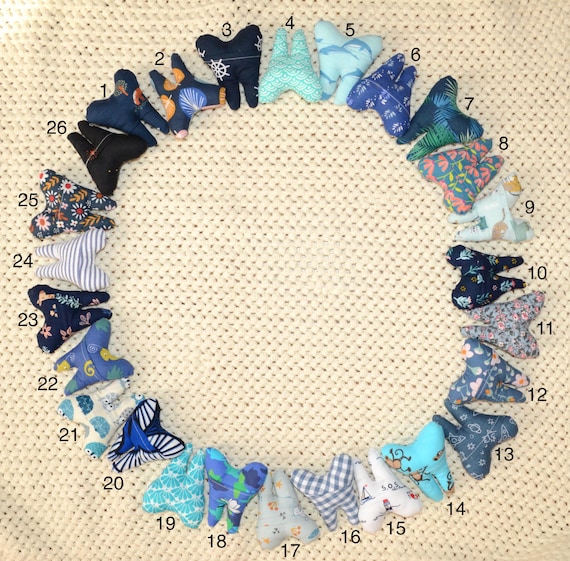 Coussin en forme de dent pour les dents de lait pour la petite souris ou la fée des dents tons bleu
