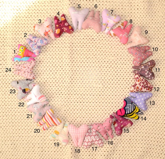Coussin en forme de dent pour les dents de lait pour la petite souris ou la fée des dents tons rose