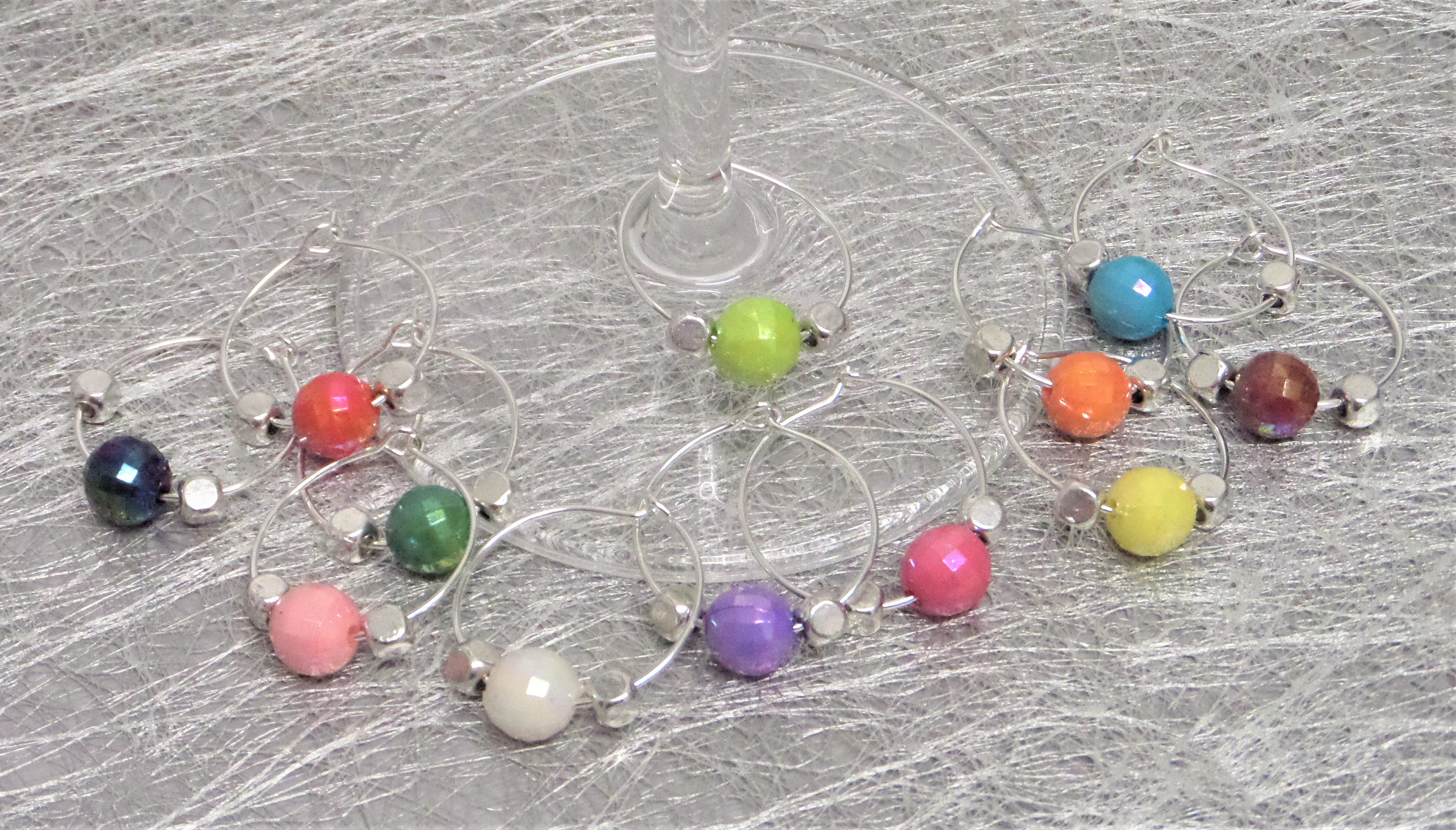 12 Marques Verres, Marques Places, Personnalisation Des Invités, Déco de Table, Perles à Facettes Ca