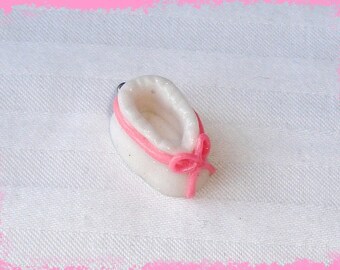 1 charm or pendant small slipper baby pink