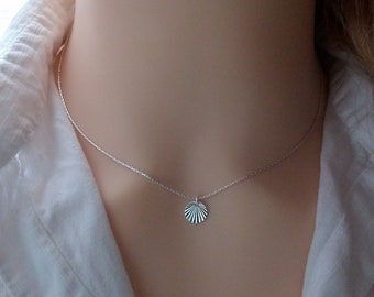 Choker necklace Silver sun medal Minimalist jewelry Women's gift idea