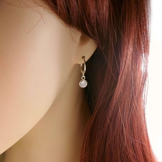 Boucles D'oreilles Dormeuses En Argent Massif 925 - Style Créole, Anciennes, Occasion, Pendantes