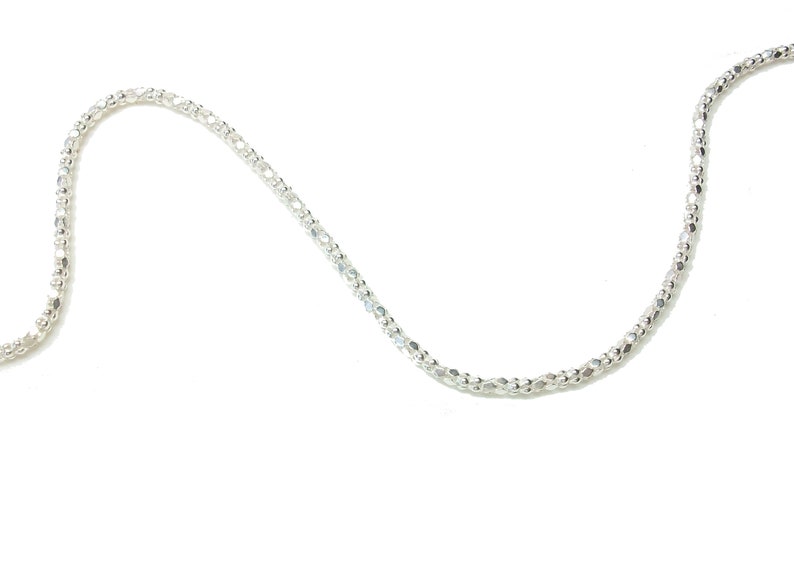 Collier ras de cou Argent, Chaine diamantée, Collier brillant, Idée cadeau pour femme image 7