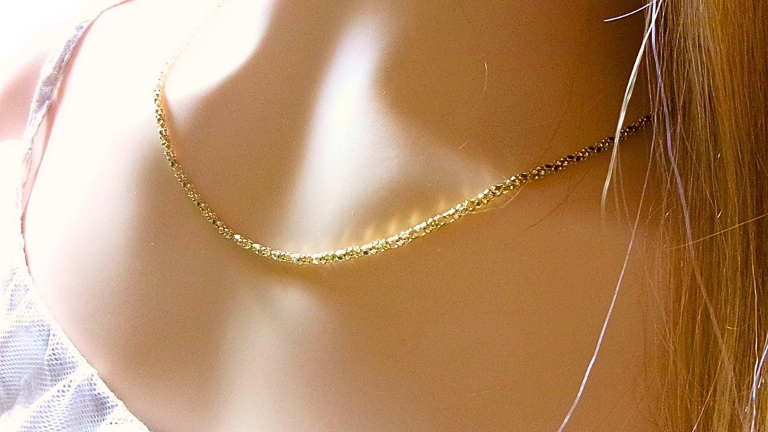 Collier Femme En Or 18 Carats - Chaîne 75 Cm, 53 G, Pierres Aigue-marine Et Aventurine - Gioielli Tosti