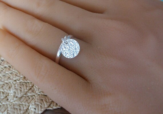 Bague médaille plate sale