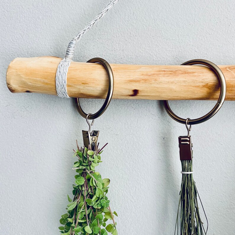 Herb Drying Rack Wood 18 Natural Silver Hemp - Etsy