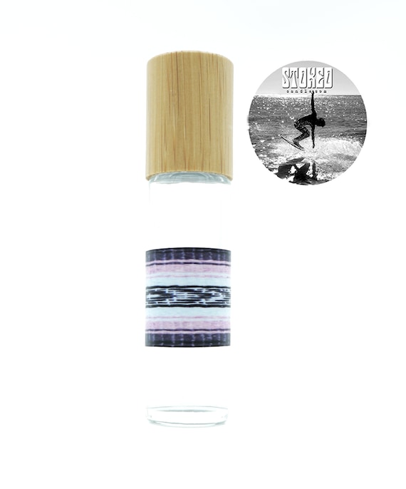 STOKED CANDLE SEA SALT /& ORCHID ~ handmade 8oz soy candle tin eco wooden wick
