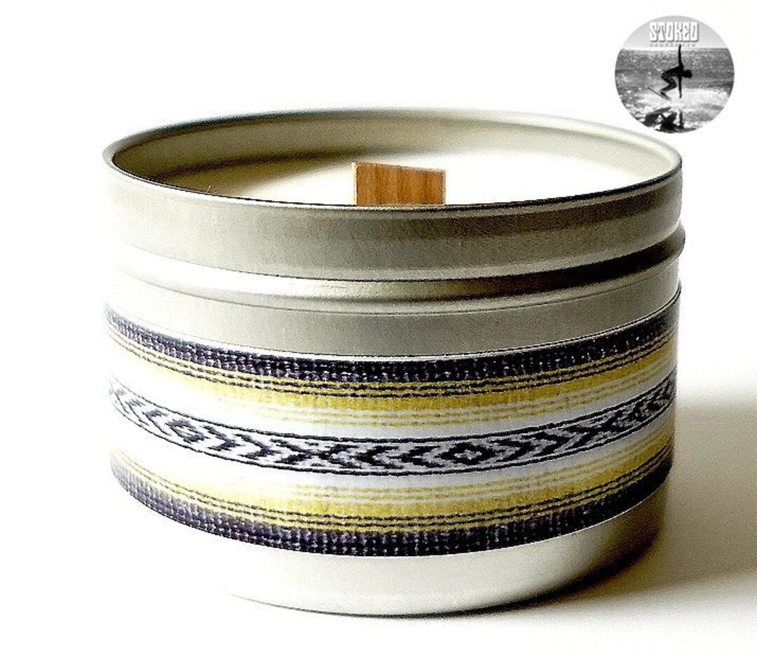 Stoked Candle™ SUN BUMS Scent, Hand Poured 100 Soy Wax, Eco Wood or