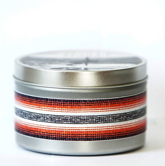 STOKED CANDLE SEA SALT /& ORCHID ~ handmade 8oz soy candle tin eco wooden wick