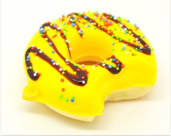 Mega chocolate grout yellow donut charm