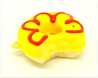 Mega cherry grout yellow donut charm