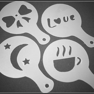 Set of 4 stencils - special coffee - shaped 2