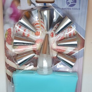 Stainless steel cake bag and nozzle