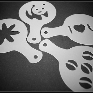 Set van 4 stencils - speciale Café - formulier 3