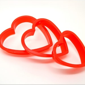 3 taking pieces red heart - large format - special pastry