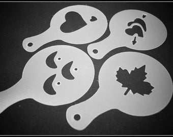 Set of 4 stencils - special coffee - shape 4