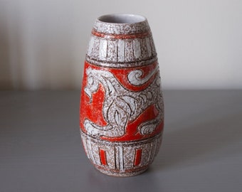 Vintage Rare Fratelli Fanciullacci Vase, hand painted, MCM