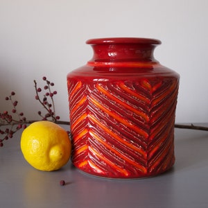 Very Rare Vibrant colors MCM Gmundner ceramic vase // Gmundner Keramik Austria
