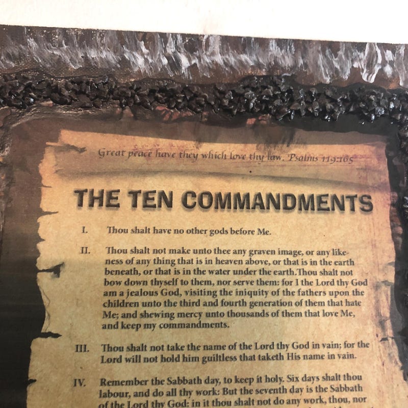 Ten Commandments Poster - Etsy
