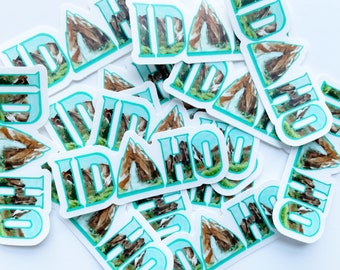 Hand drawn! Digital Idaho Sticker - 3x1.24 water Proof and scratch resistant thick vinyl. Comes in a print as well!